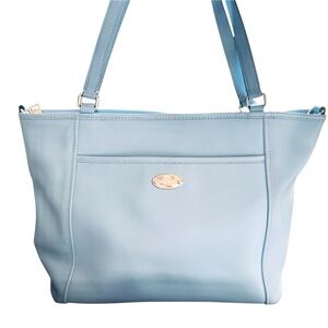 COACH Periwinkle Pocket Tote Leather